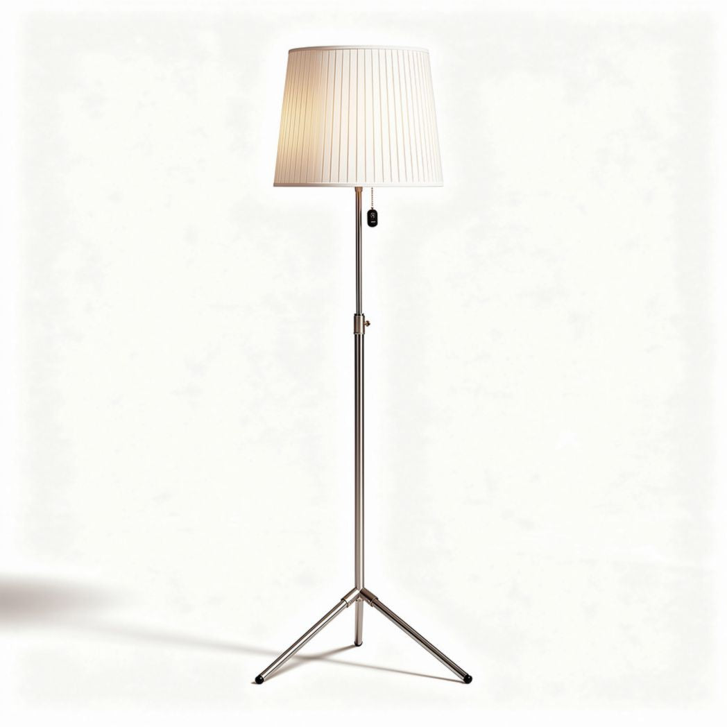 Vloerlamp met plisse lampenkap en verstelbare hoogte 25 x 25 x 150cm