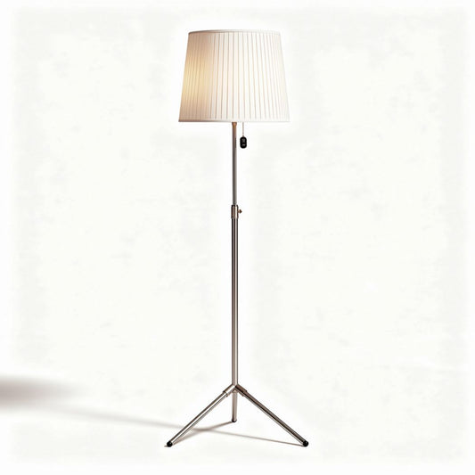 Vloerlamp met plisse lampenkap en verstelbare hoogte 25 x 25 x 150cm