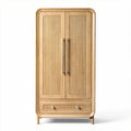 Houten kast met twee deuren en onderlade afmetingen 80 x 40 x 180cm