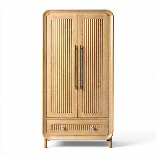 Houten kast met twee deuren en onderlade afmetingen 80 x 40 x 180cm